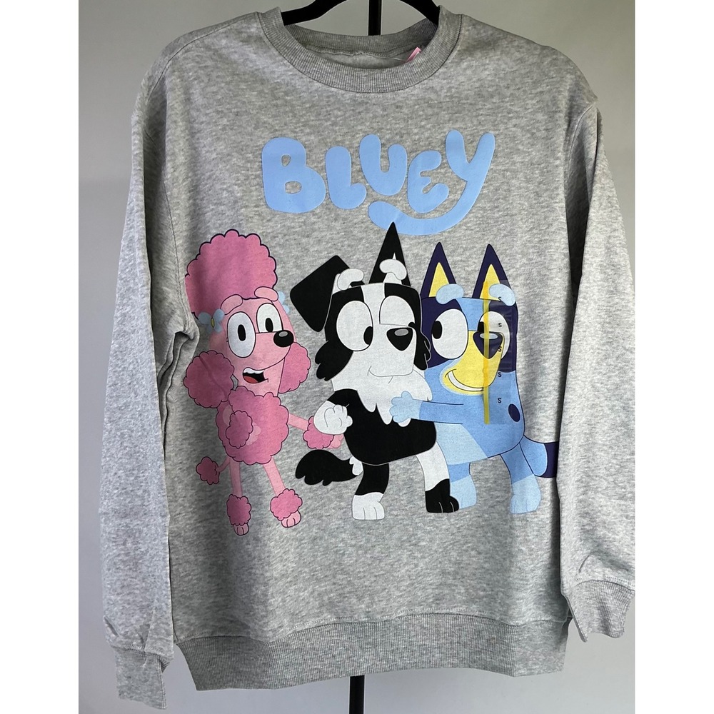 Bluey Characters Graphic Sweatshirt Best Buddies Warm Cozy Hybrid Apparel Small